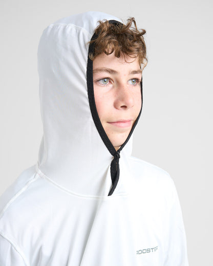 JUNIOR Hooded Quick Dry UVF 50+ Tech T-Shirt Long Sleeved