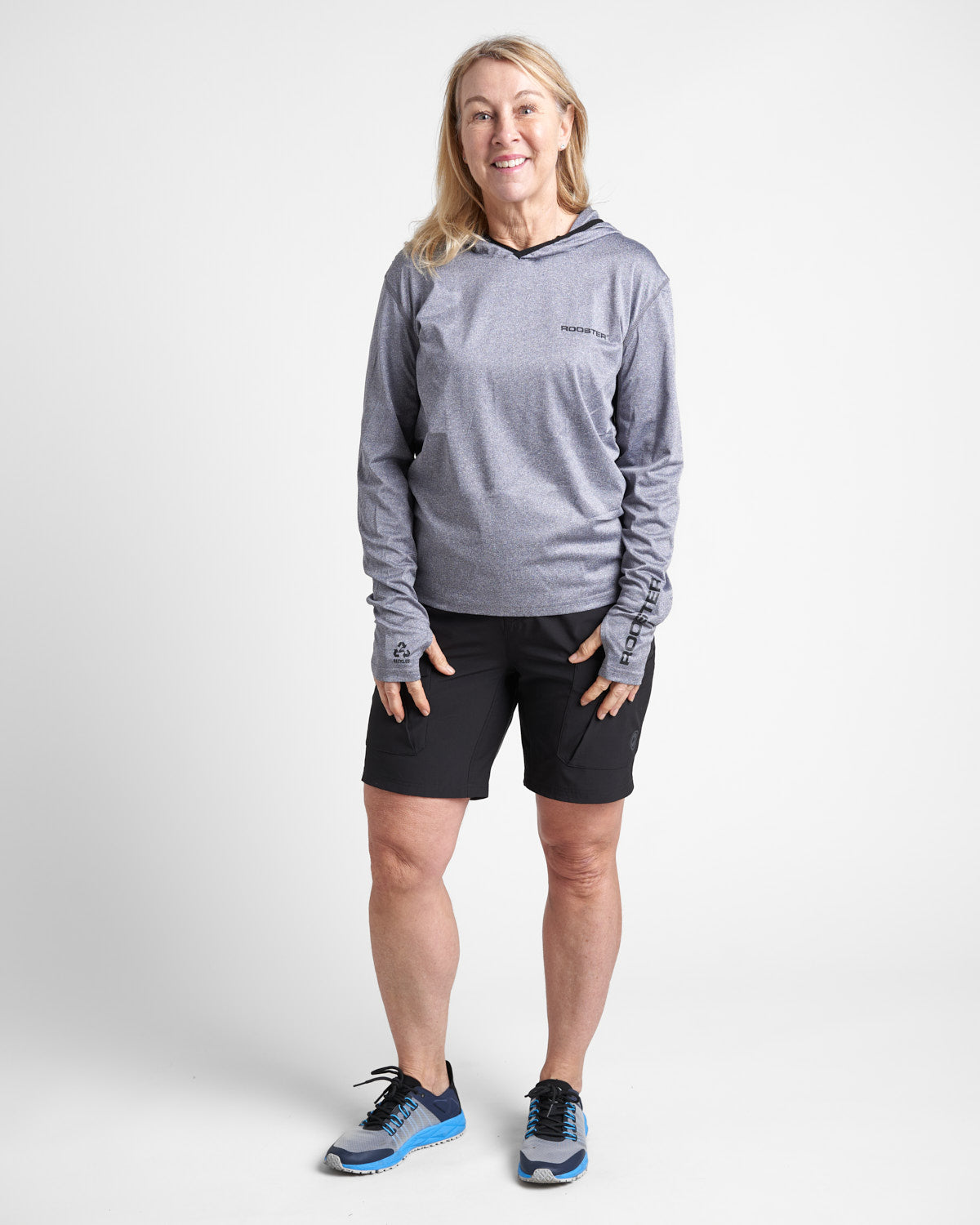 Hooded Quick Dry UVF 50+ Tech T-Shirt Long Sleeved