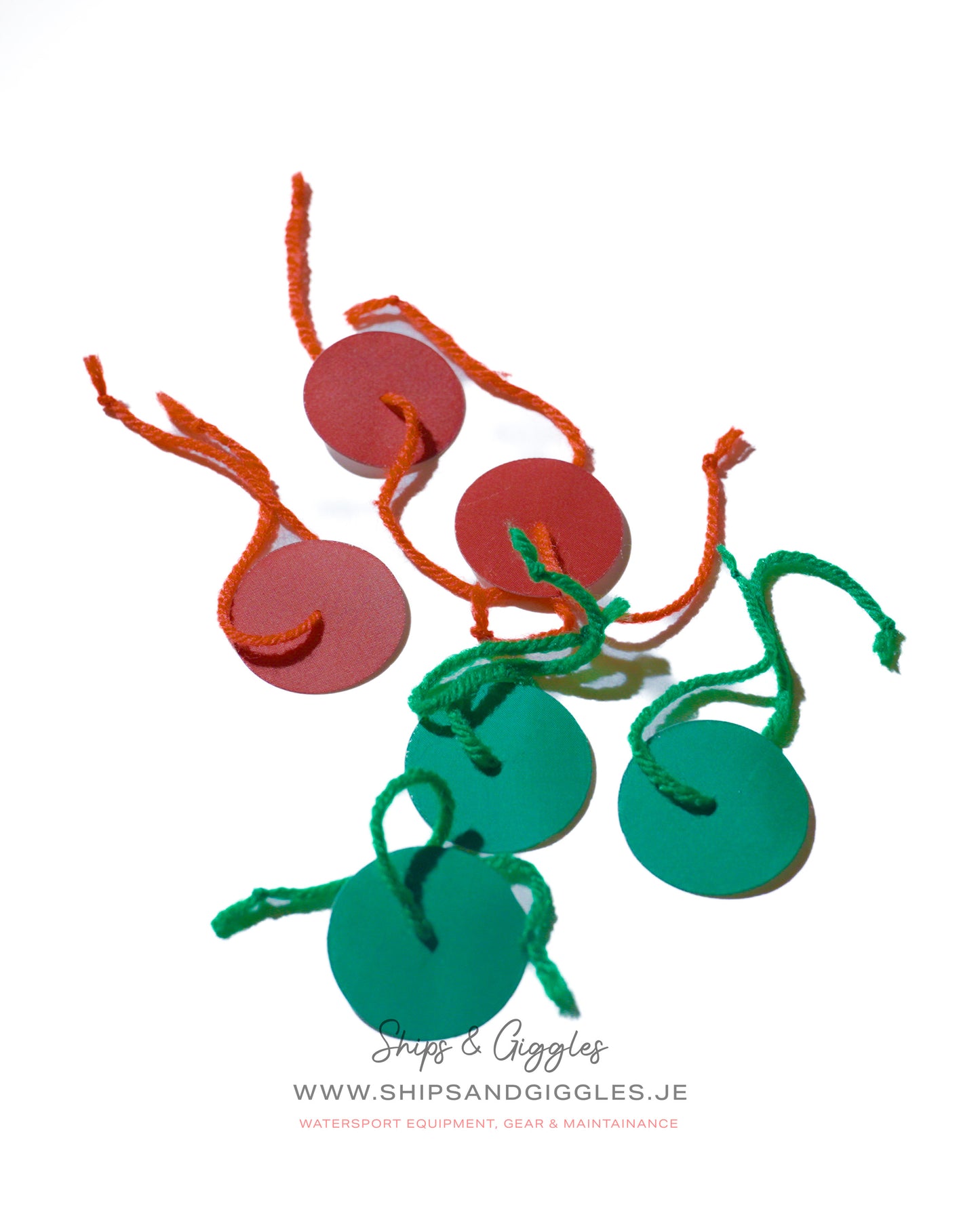 Teflon Coated Telltales (3 green and 3 red)